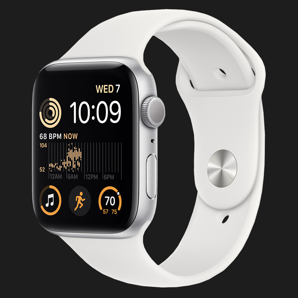 Apple Watch SE 2 40mm Silver Aluminum Case with White Sport